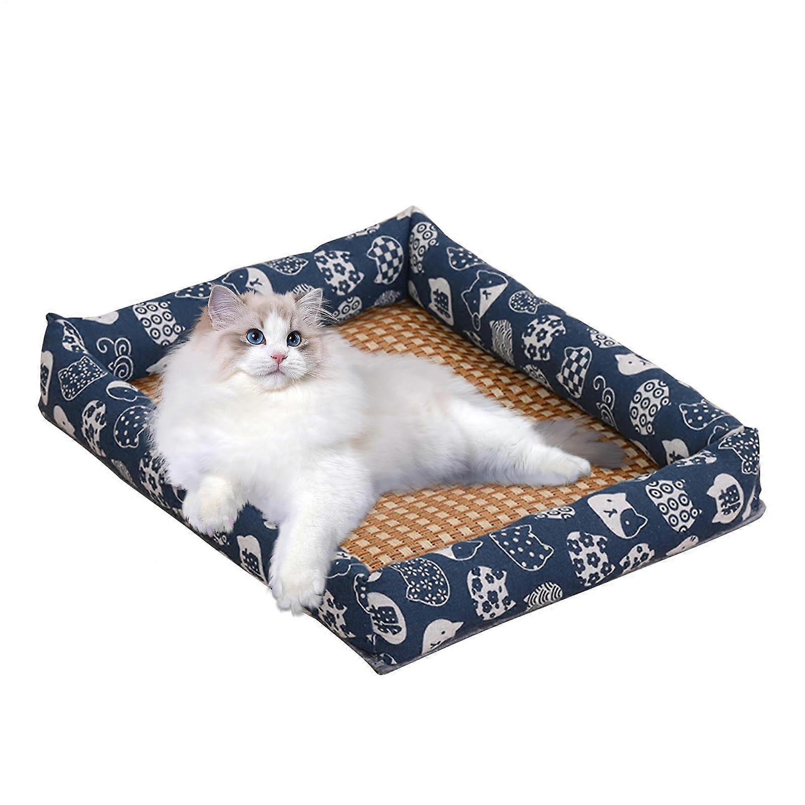 Dog Cooling Mat, NonSlip Cooling Dog Couch for Small  Medium Pets, Blue