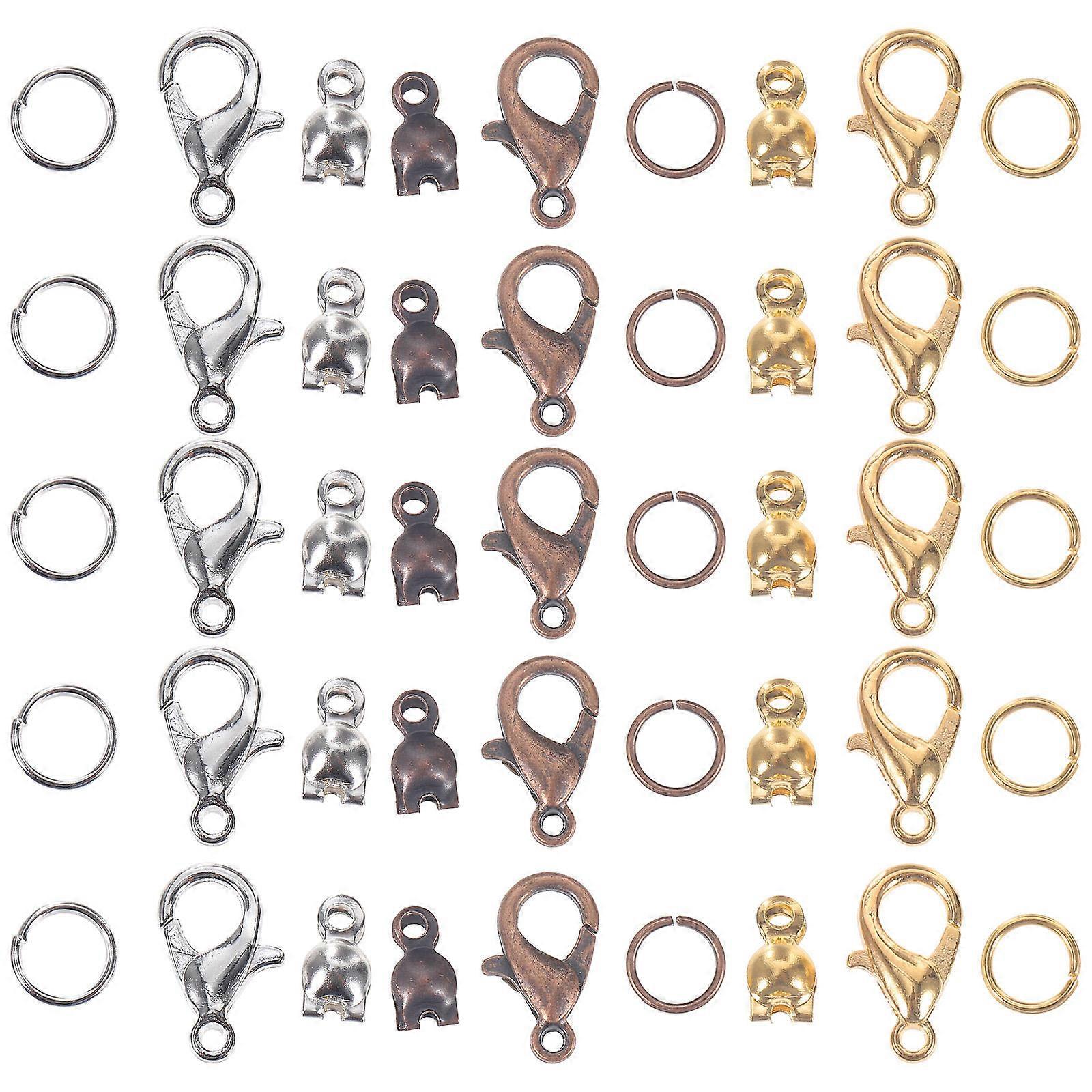 Diy Opening Rings Accessory Jewelry Making Clasps Red Bronze 1.4X0.4X0.5CM Size Deformation Resistance 1Set