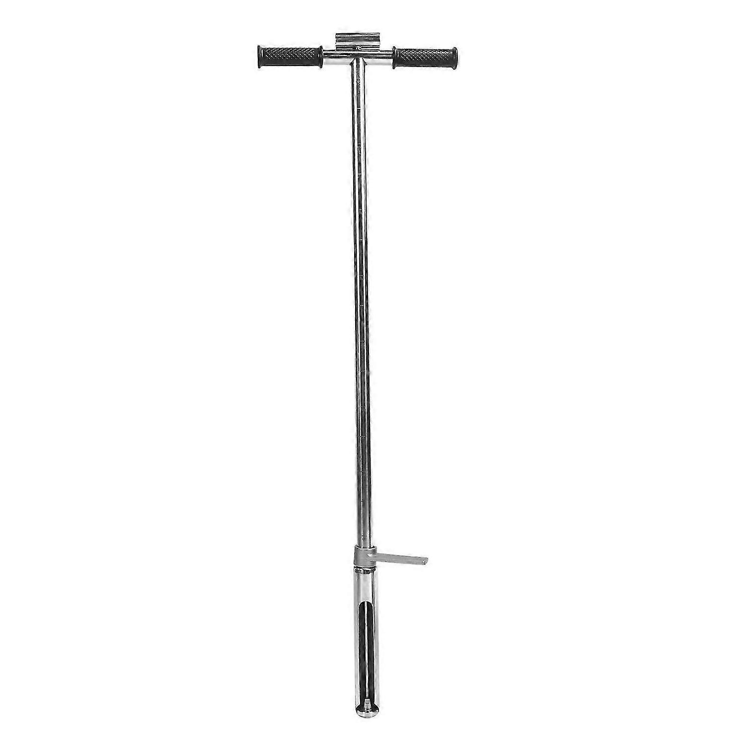 Soil Sampler Probe Stainless Steel Test Tool with Ejector Foot Pedal for Lawn Garden Farm Sampling 1meter 38mm