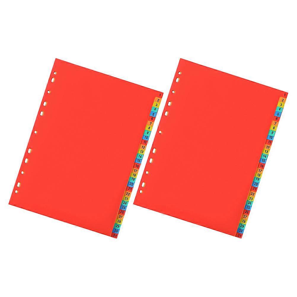 Number Dividers For Planner Journal Notebook Quick Retrieval Students Professionals Home Users PVC 29.80X21.00X0.10CM 2 Sets