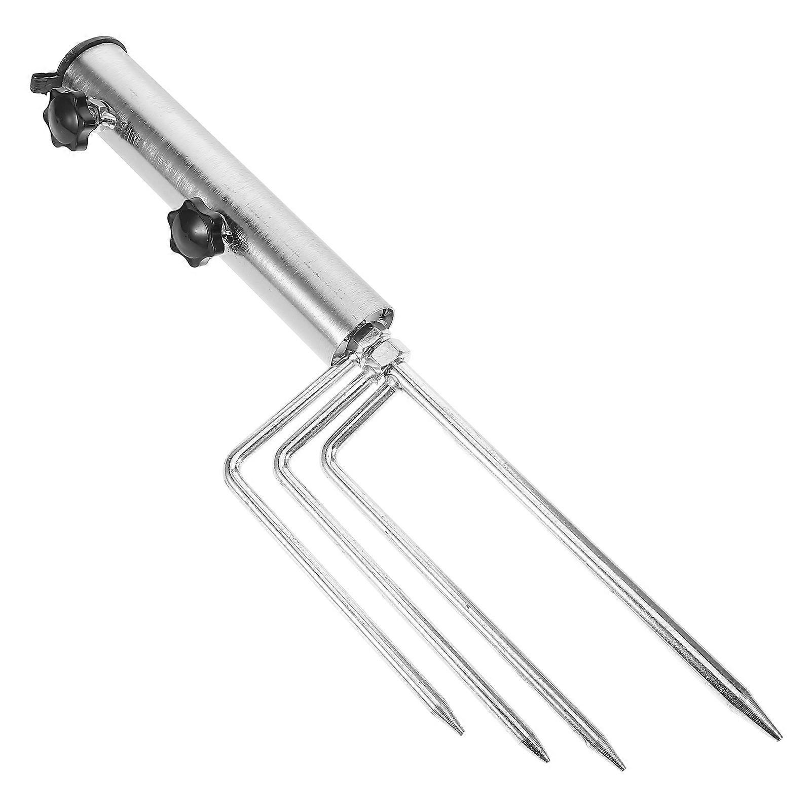 Outdoor Umbrella Holder Stand Disassembly for Beach Grass 46.00X25.00X25.00cm Silver 1Pcs