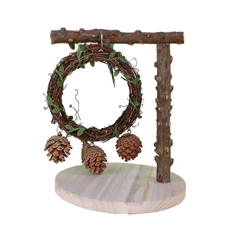 Bird Playground Bird Training Stand Small Table Parrot Lightweight Perch with Rocking Toy Budgie Playground