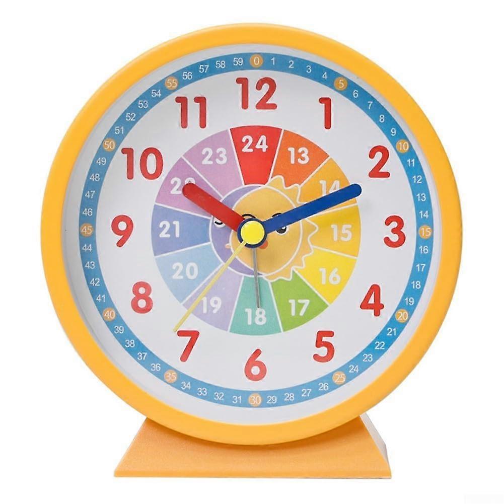 Colorful Analog Watch for Kids Easy to Read Learning and Rest (Orange)