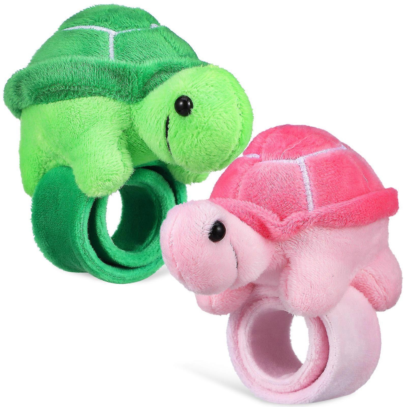 Stuffed Slap Bracelet Snap Wrist Bands Friendship Bracelet Assorted Color 2Pcs