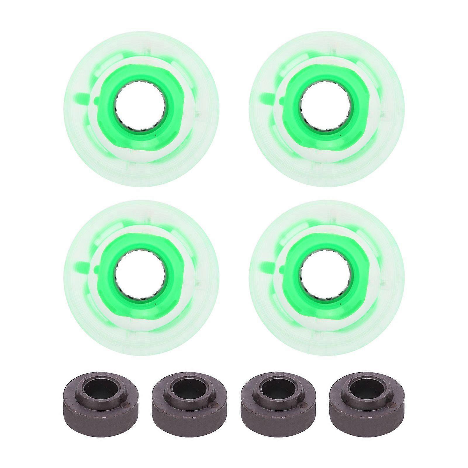 78A 60x45mm HighElastic סקייטבורד גלגל פלאש PU מילוי עבור לוח סיירת ארוך (ירוק) YMQX)