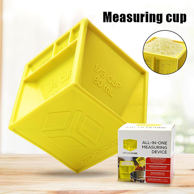 All-in-1 Measuring Cup With Above 19 Cooking Measurements Space Saving Measuring