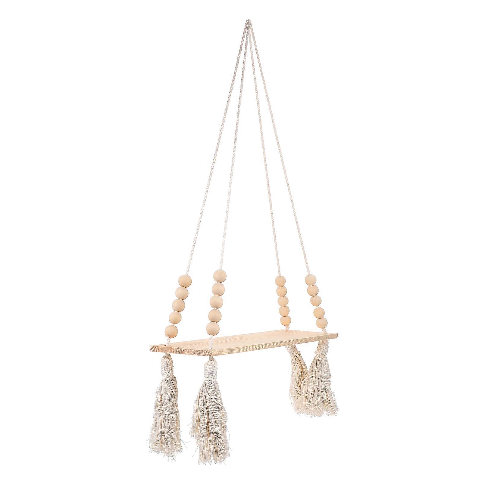 Cotton Flowerpot Hanging Rack for Storage and Space-Saving Beige 1pc