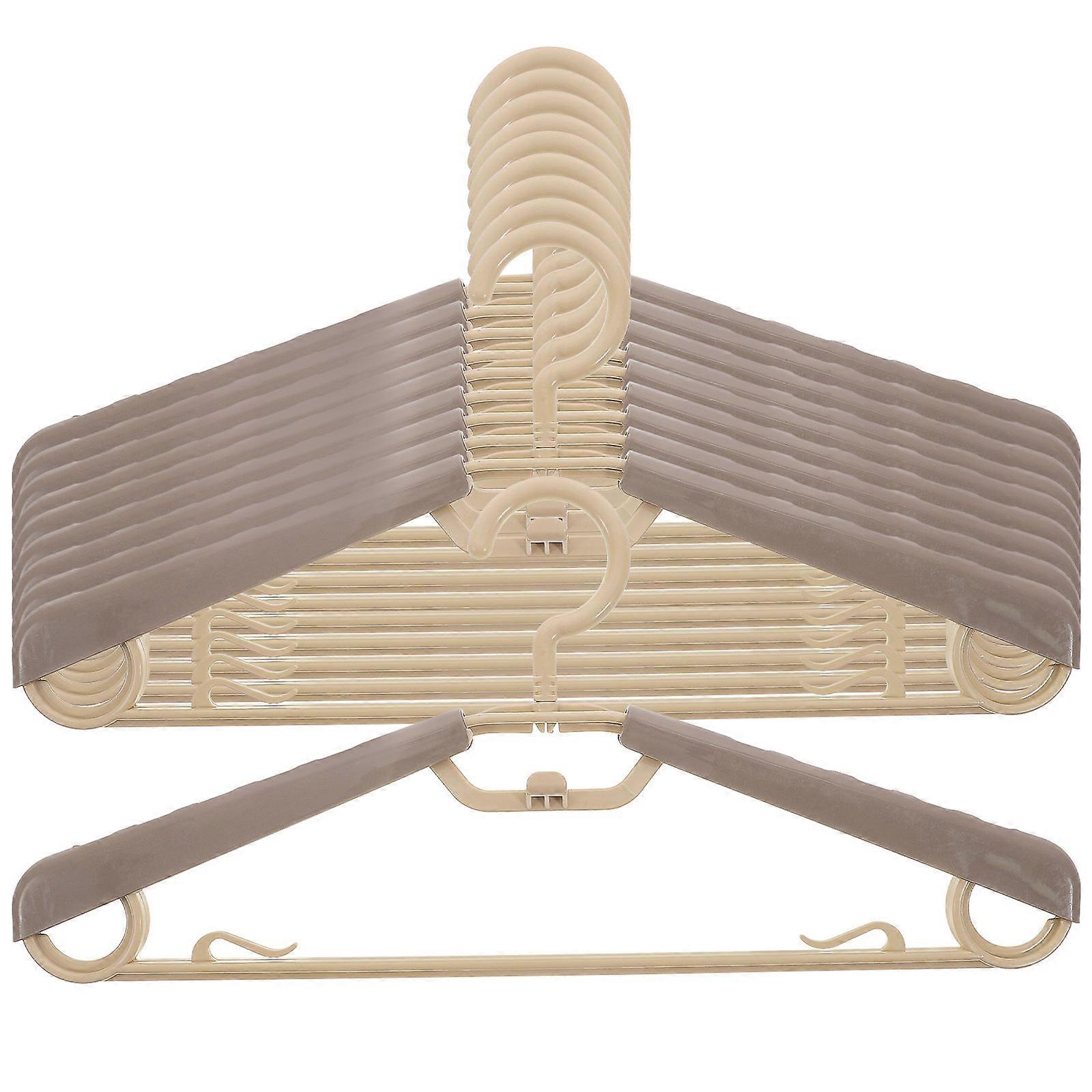 Ayarlanabilir Genişletilebilir ABS Ağır Hizmet Tipi Elbise Askıları - Pantolon ve Giysiler için 10 adet Çamaşır Kurutma ve Dolap Düzenleme Rafı