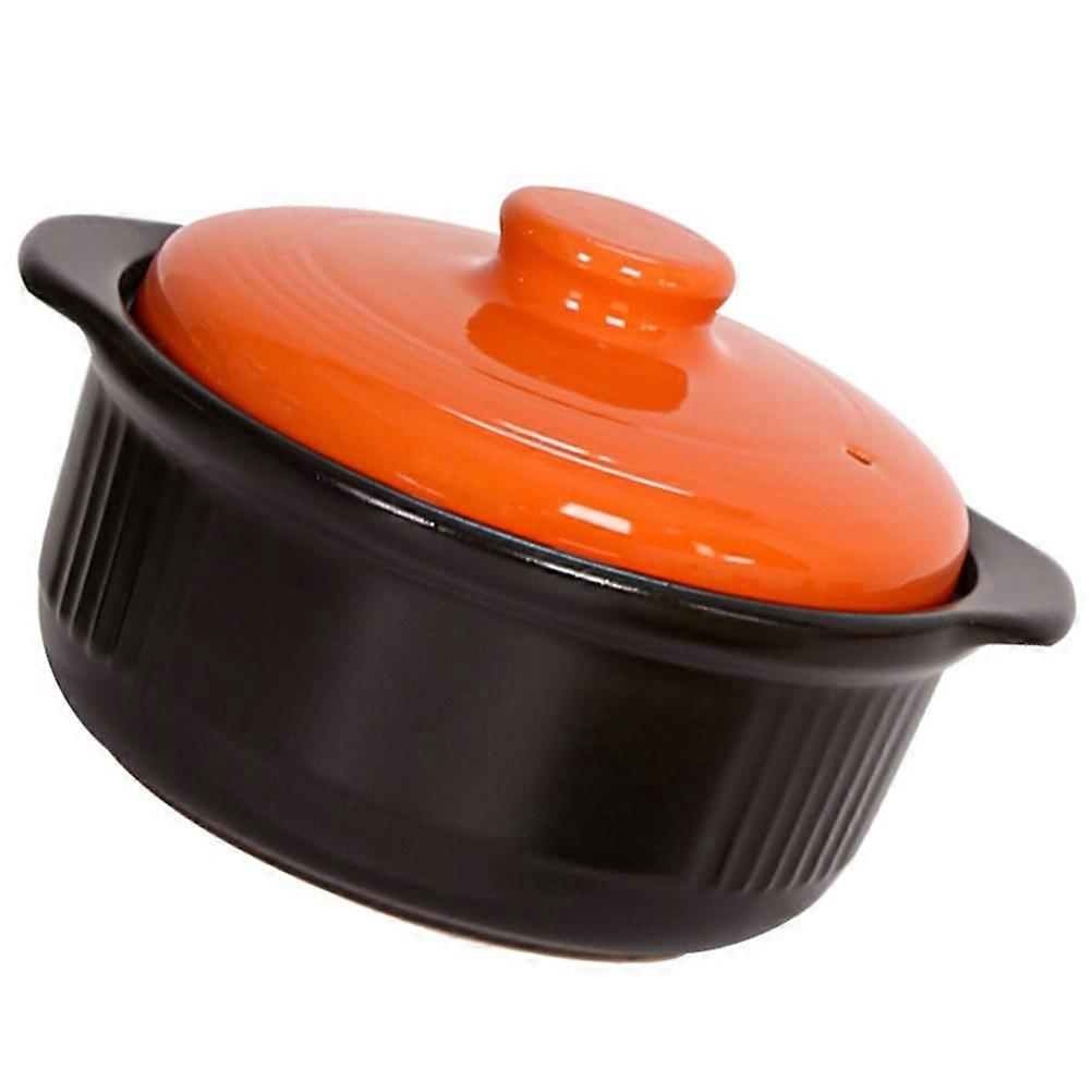 Nonstick Ceramic Stew Pot Household Cookware Cooking Steam Vent Round Shape 1Set