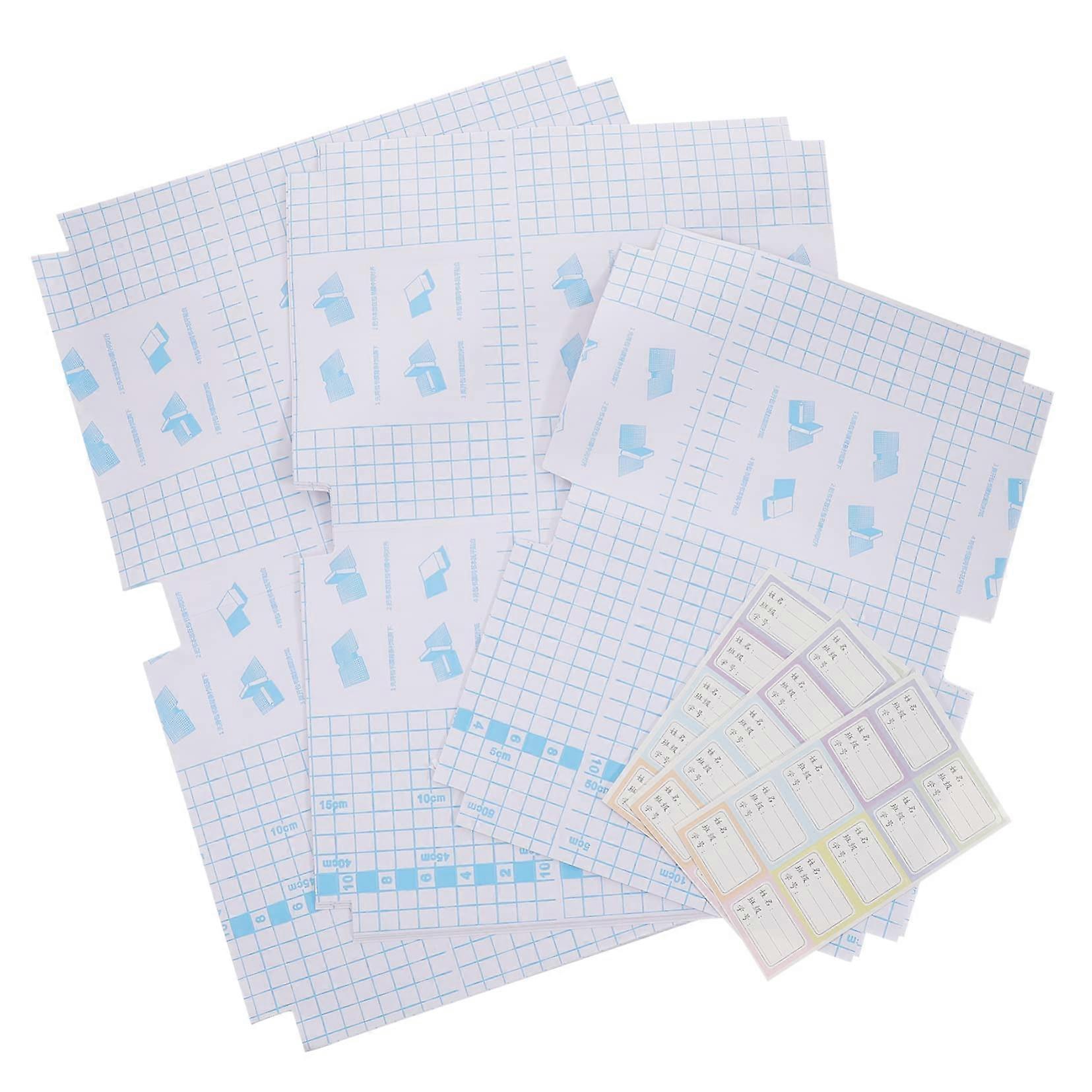 30 Transparent Self-Adhesive Book Covers for School Textbooks, Durable Protective Sleeves for Notebooks and Workbooks, Medium Size