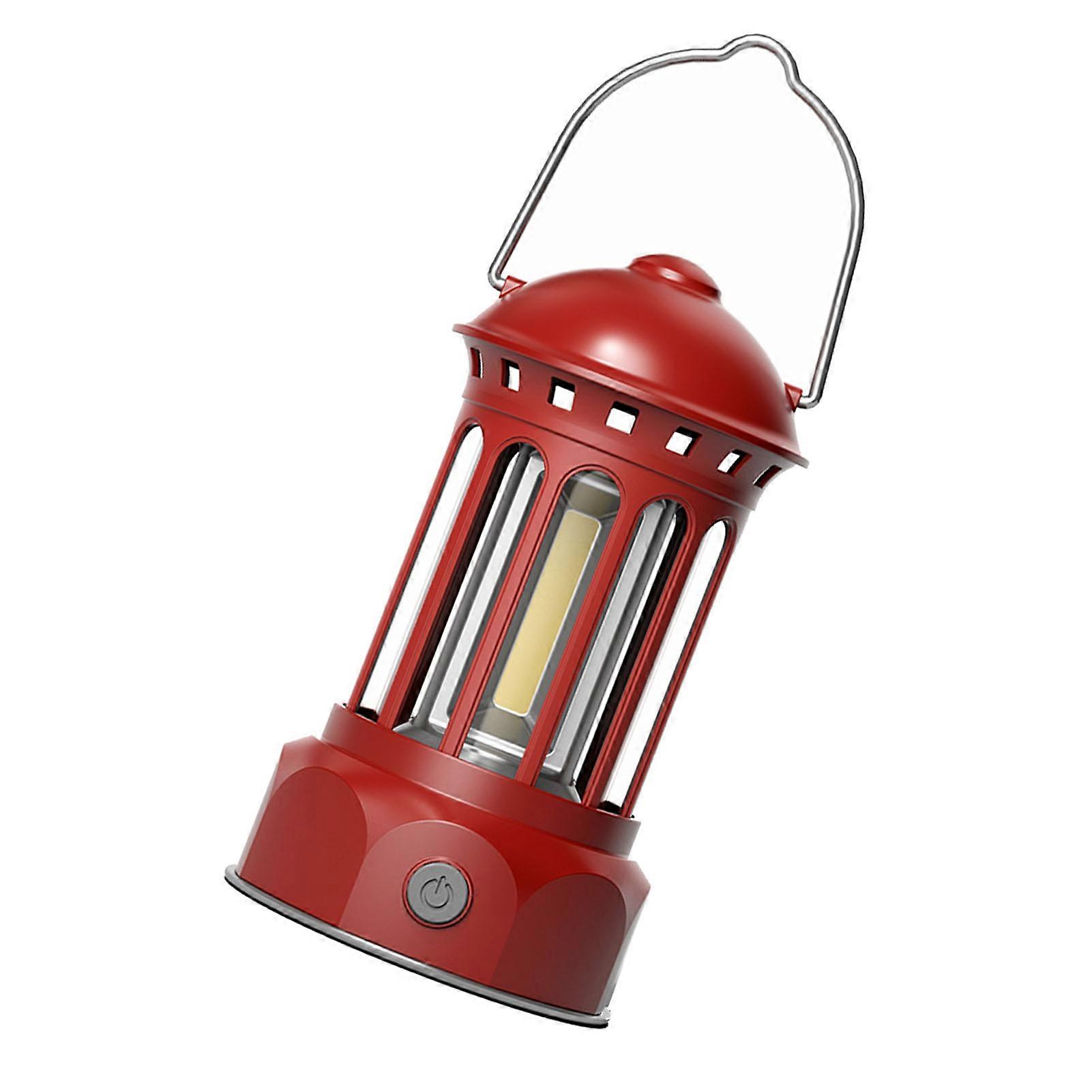 COB פנס קמפינג רטרו ABS ברזל מצופה כרום מנורת מחנה ניידת לדיג בחוץ