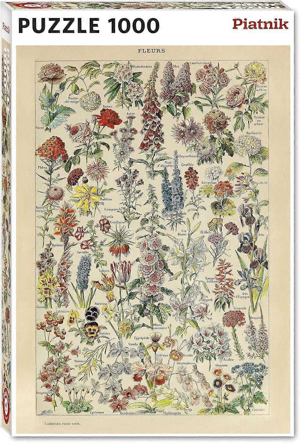 Piatnik Fleurs, Adolphe Millot Jigsaw Puzzle (1000 Pieces)