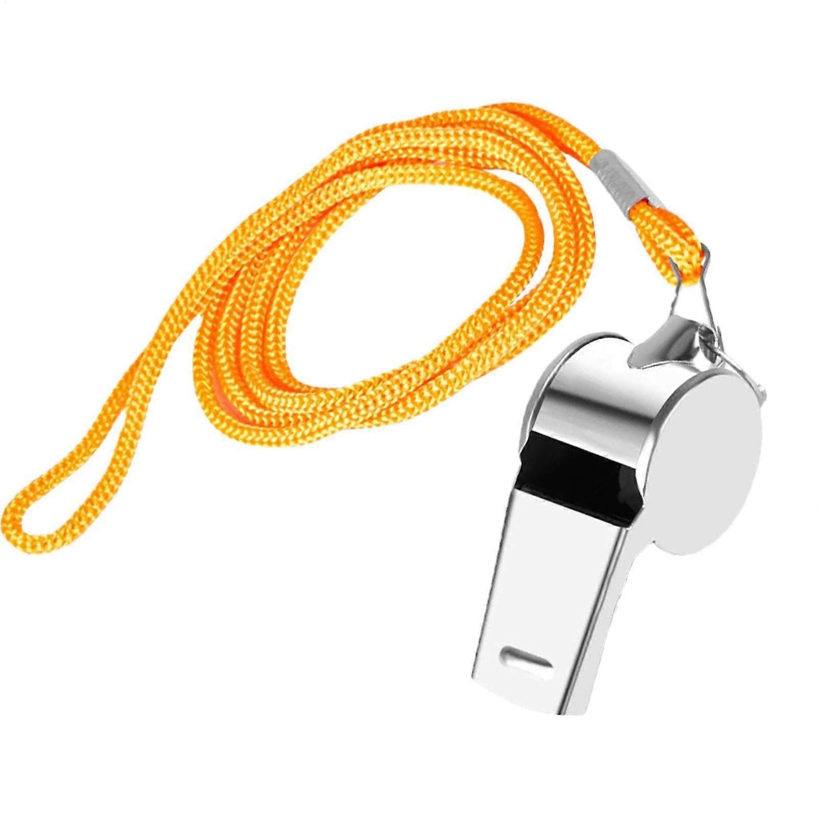 Referee Whistle, Metal Whistle with Neck Strap, Loud Clear Sound