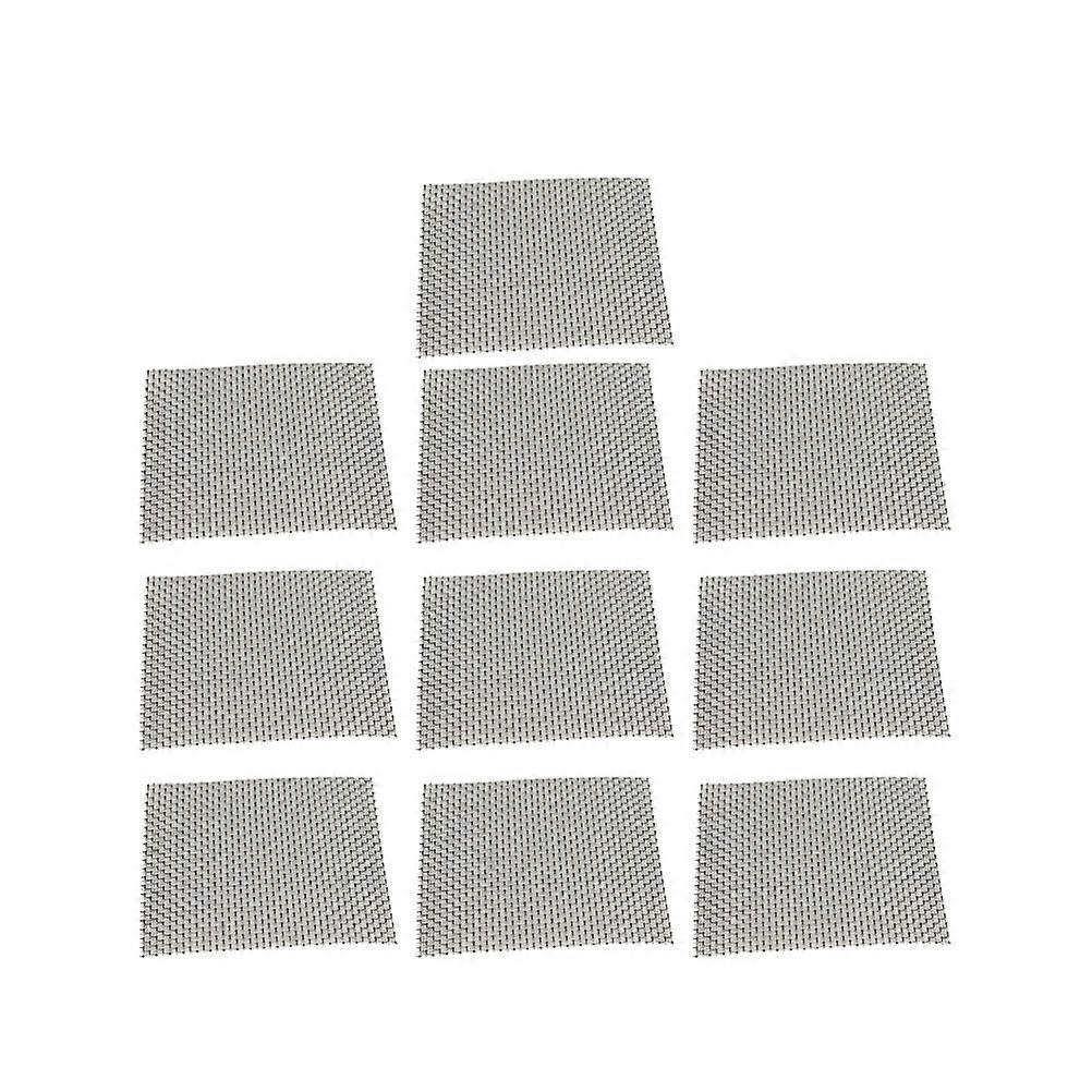 Stainless Steel Wire Mesh Small Fish Net 8x8cm Easy to Use Rustproof for Fish Tank 10Pack