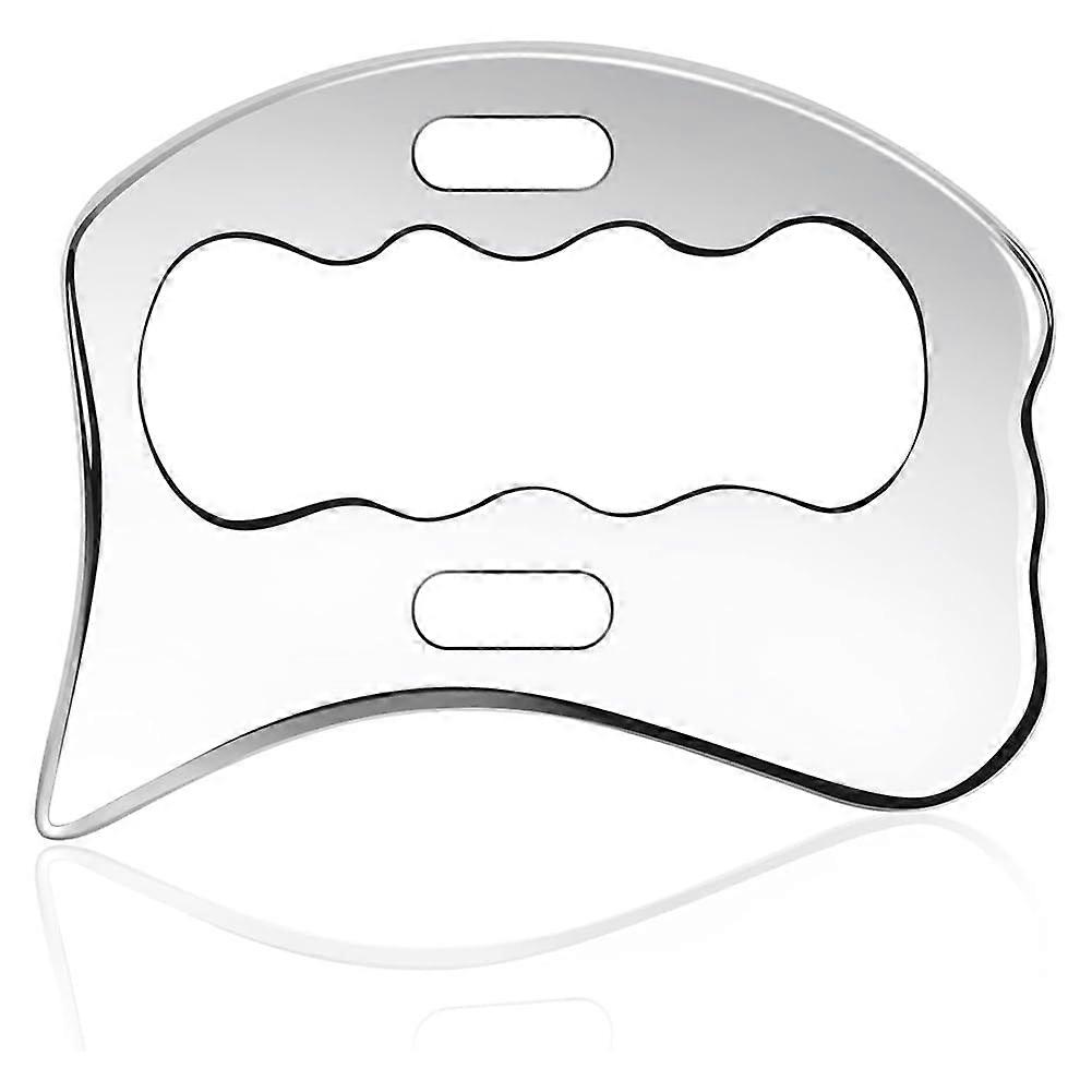 Gua Sha Massager for Back, Neck, Shoulders, Legs - Soft Tissue Physiotherapy Tool, Natural Jade Design