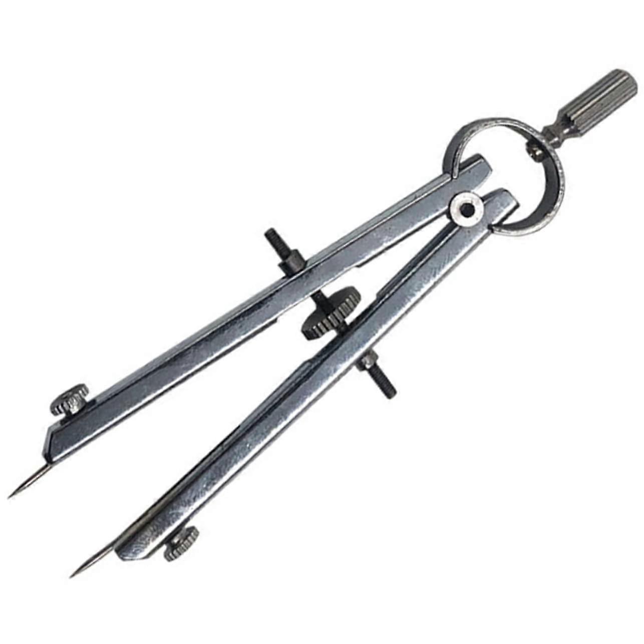 Circular Drawing Compass Professional Round Protractor Drawing Tool Silver Stainless Steel Design Accessory