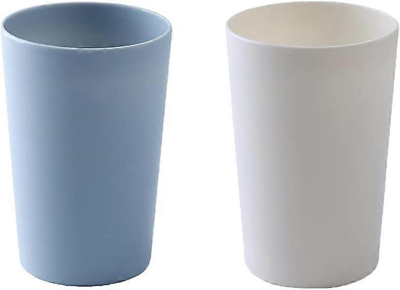 2pc Home Simple Plastic Cup Couple Toothbrush Holder Large Capacity