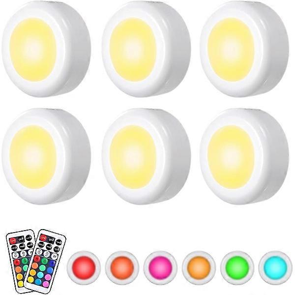 6 Pcs Wireless LED Under Cabinet Lights Battery Operated