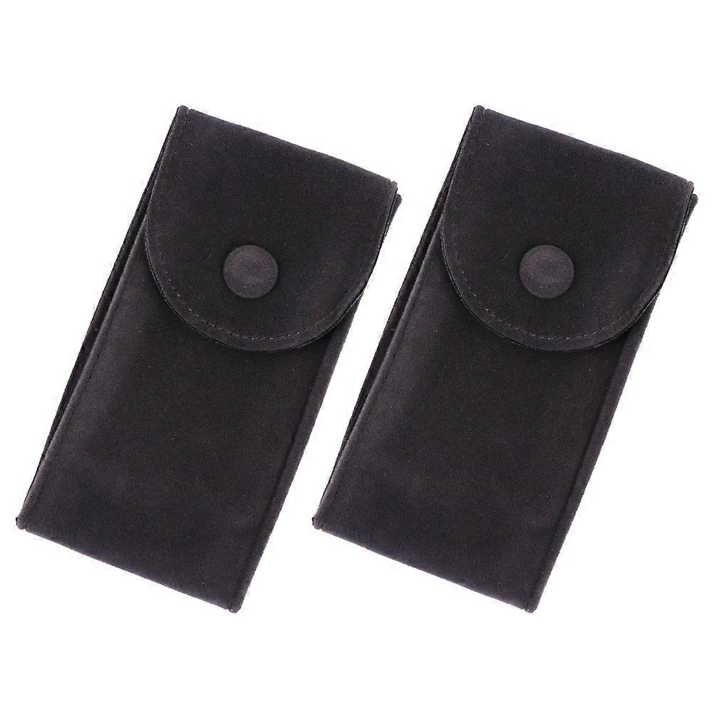 Traveling Watch Case For Men Practical Design Rectangular Shape Non-Woven Fabric Jewelry Storage 2Pcs