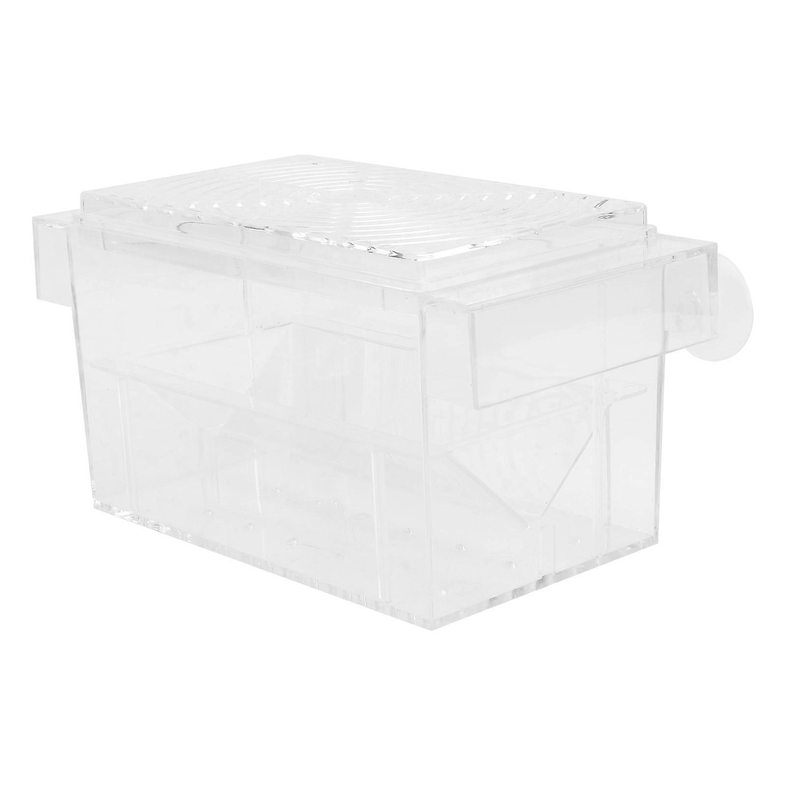 Aquarium Breeding Box for Isolating Fish in Tank 1 Pc White Acrylic 9x5x5 Inches