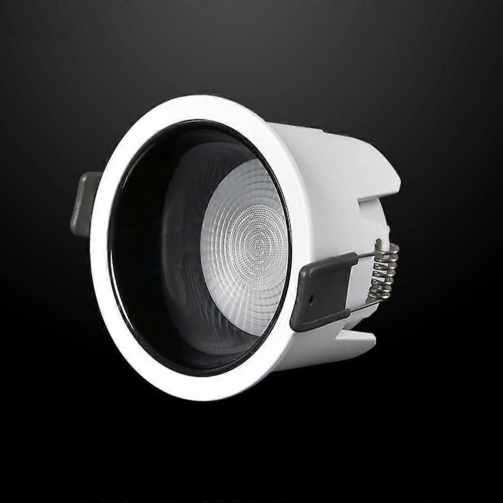 LED recessed spotlight, ceiling spotlight, recessed downlight, 4000K, adjustable, black, 9W