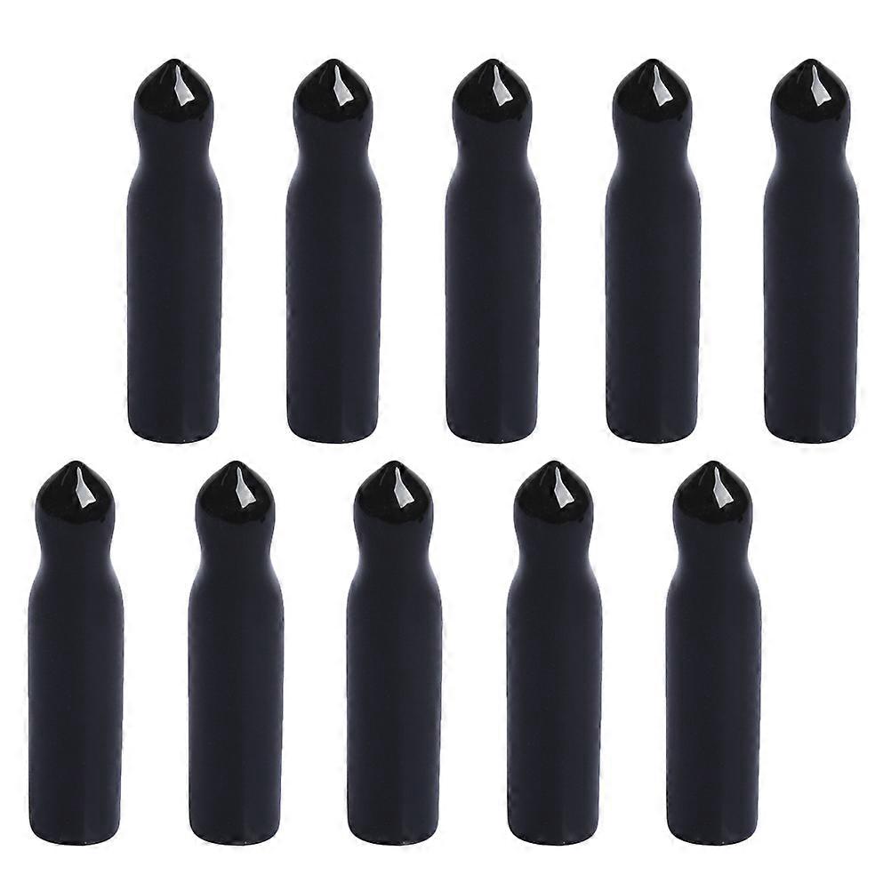 Bottle Pourer Cap Made of Rubber for Protection Use Black Dust Proof Lightweight and Portable 10 Pieces