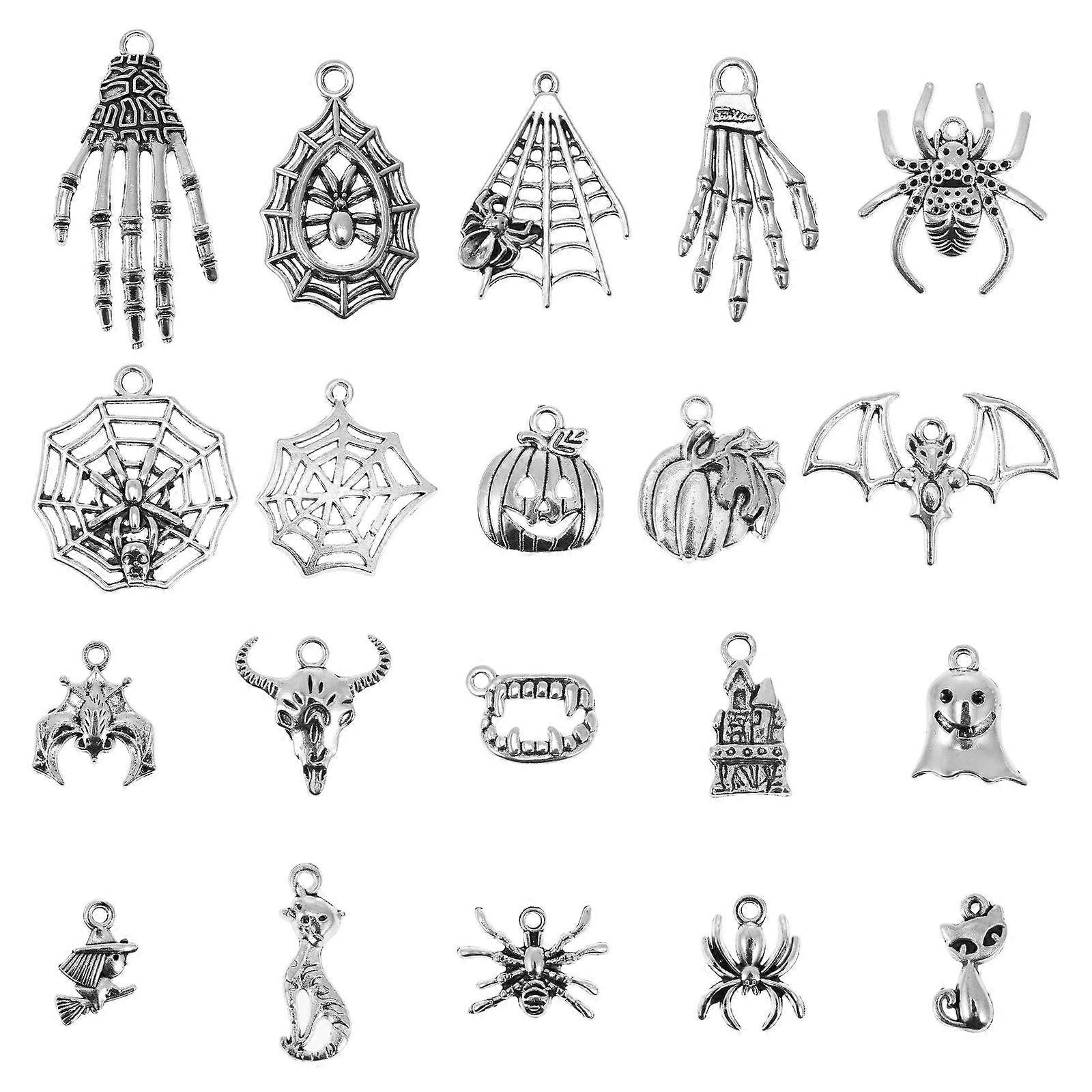 Halloween Mini Charm Bag Decoration Diy Craft Charm Handmade Enthusiasts Lightweight Portable Square Shape 100Pcs