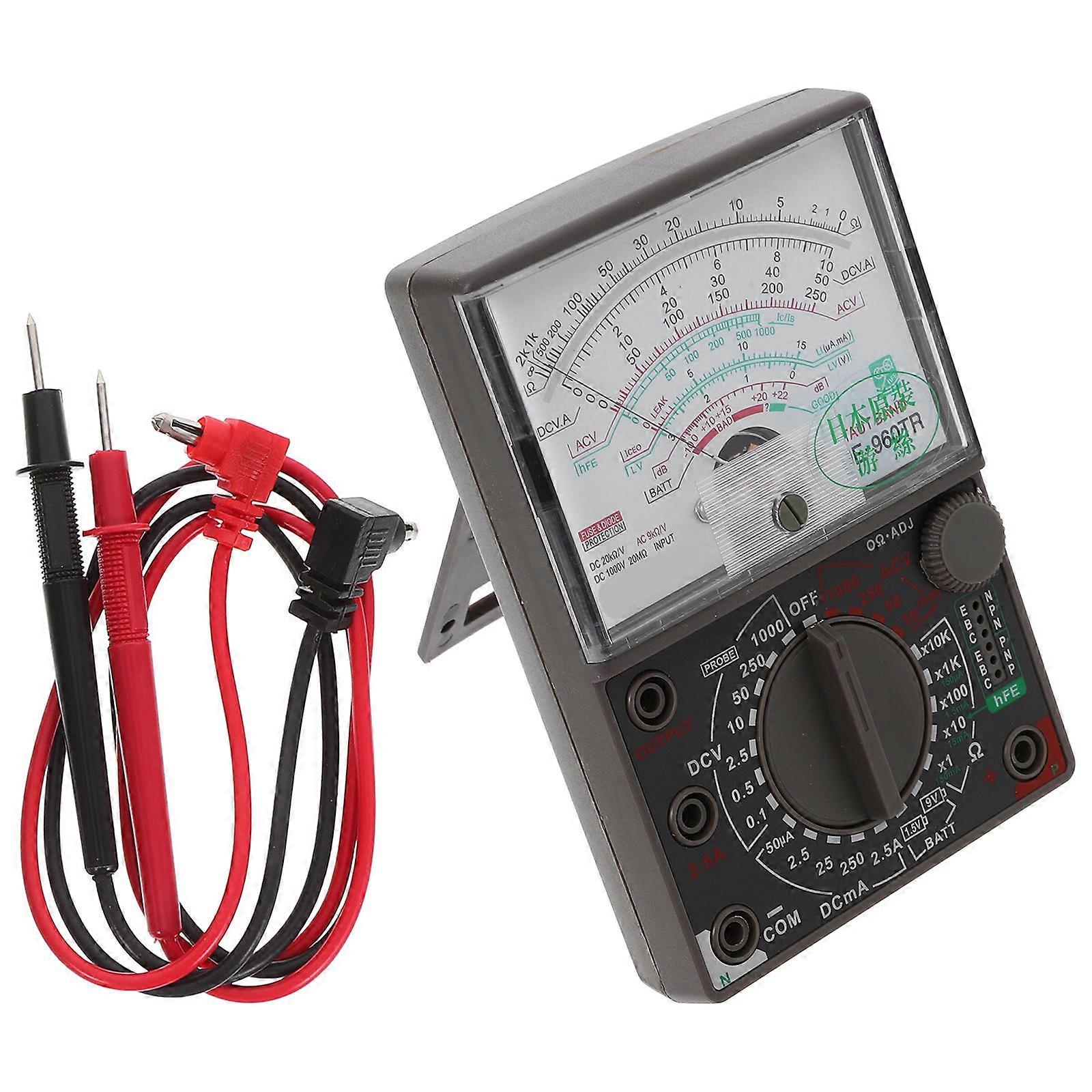 Ohm Meter Tester Mini Multimeter Diy Enthusiasts Black Abs Material Manual Range Selection Electrical Circuit Testing 1Set