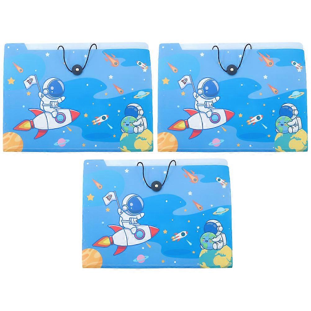 File Storage Organizer Folder With Zipper A4 Design Business Use 3Pcs