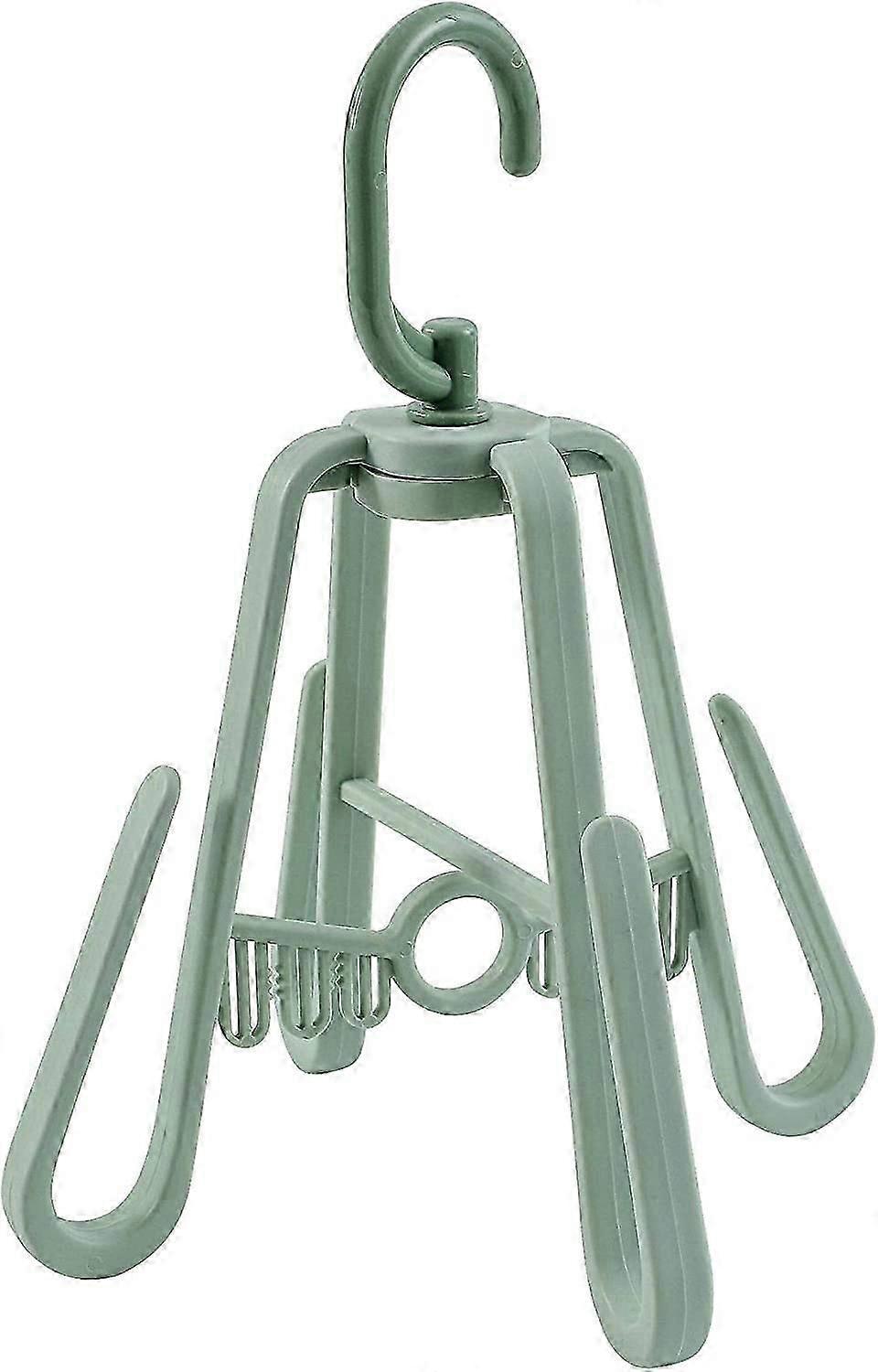 Rotating Shoe Drying Rack  Space-Saving Organizer for UK Homes (Light Green)