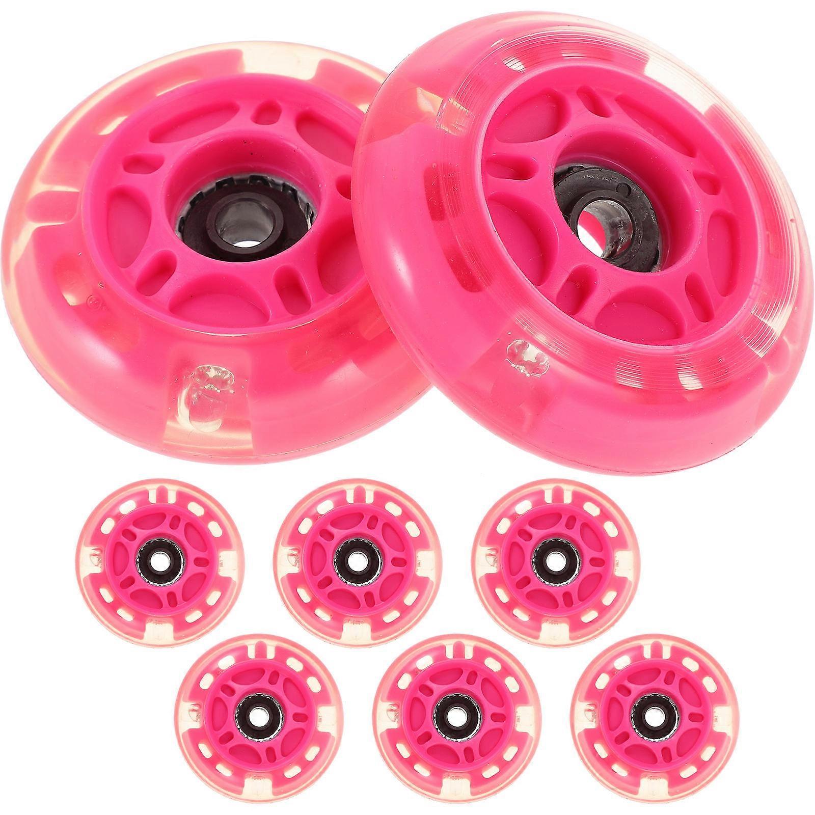Durable Roller Skating Wheel Glow In Dark For Concrete And Asphalt Surfaces 8Pcs