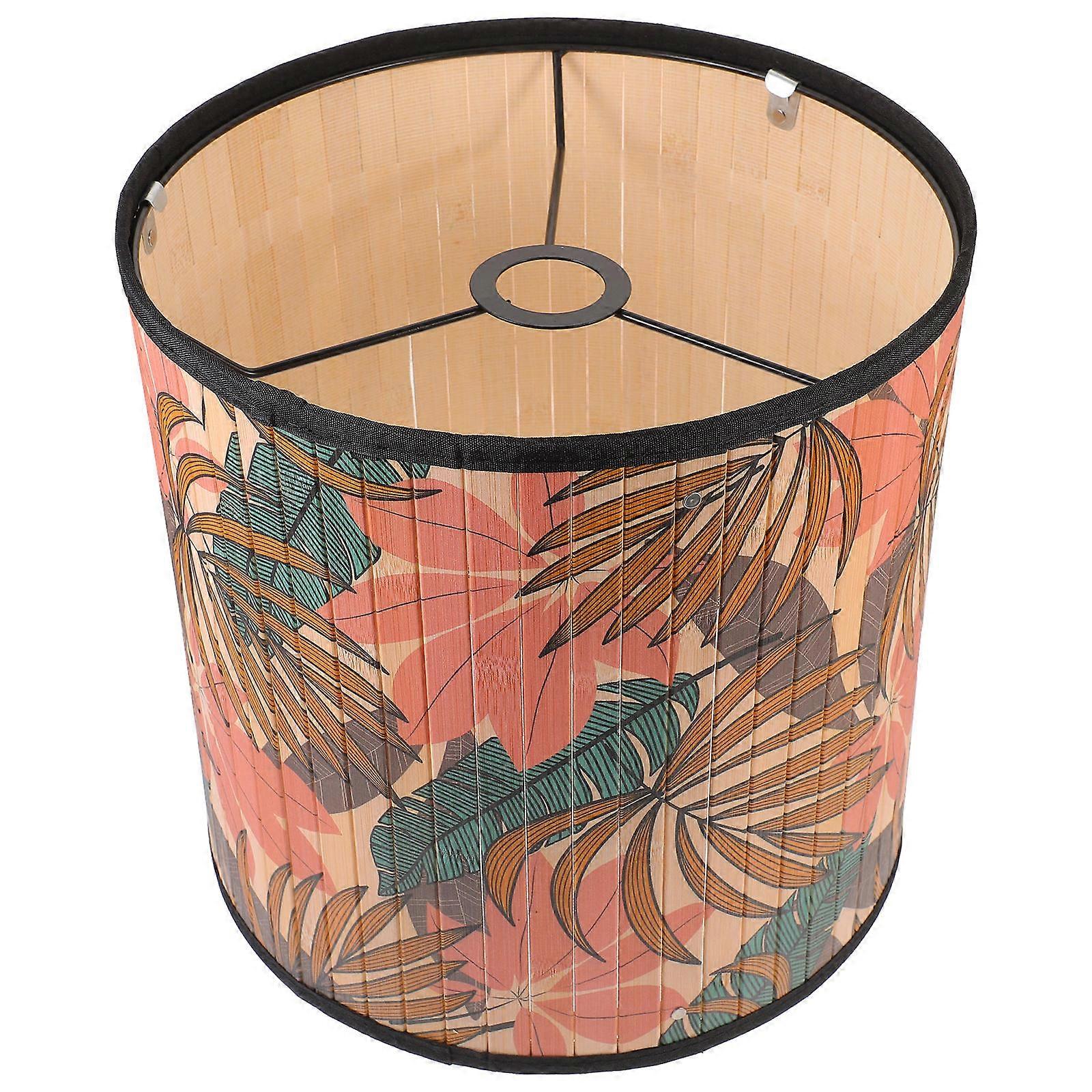Modern Large Bamboo Lampshade for Pendant Lighting – Lightweight, Easy to Install Decorative Cover for Bedroom, Kitchen, or Restaurant – Creates Warm