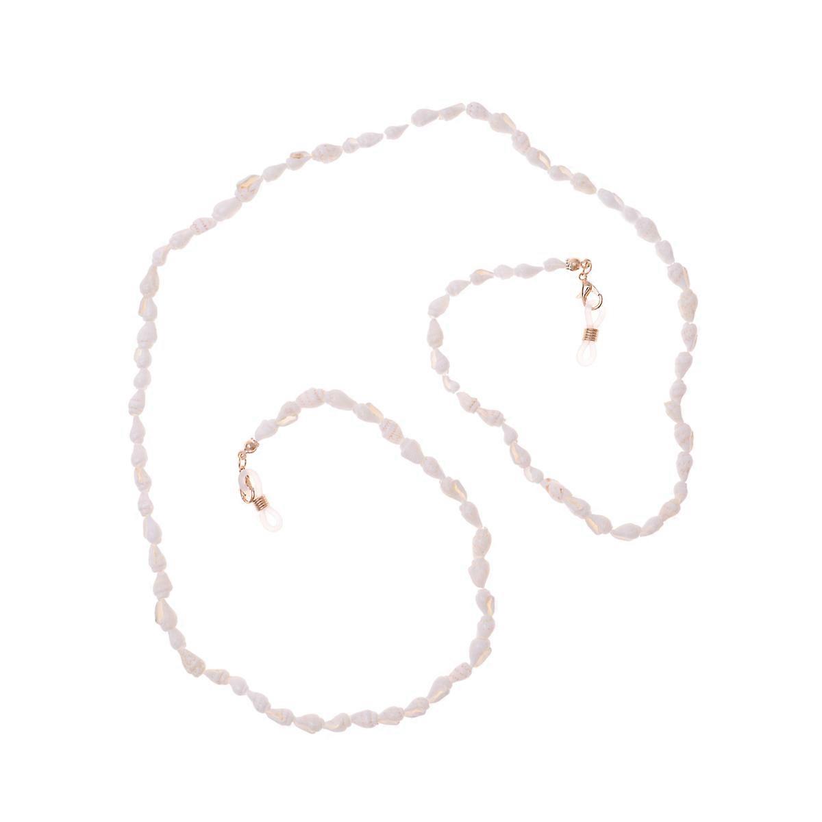Eyeglass Chain Fashion Shell Eyeglass Holder Prevent Glasses Fall Hiking 85 x 0.5 x 0.5cm 1Pack