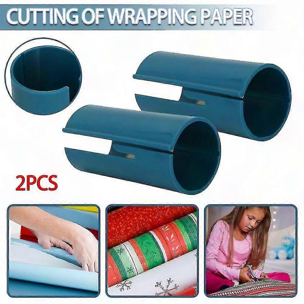 2-in-1 Sliding Wrapping Paper Cutter - Christmas Gift Wrap Tool with Precision Cutting Edge