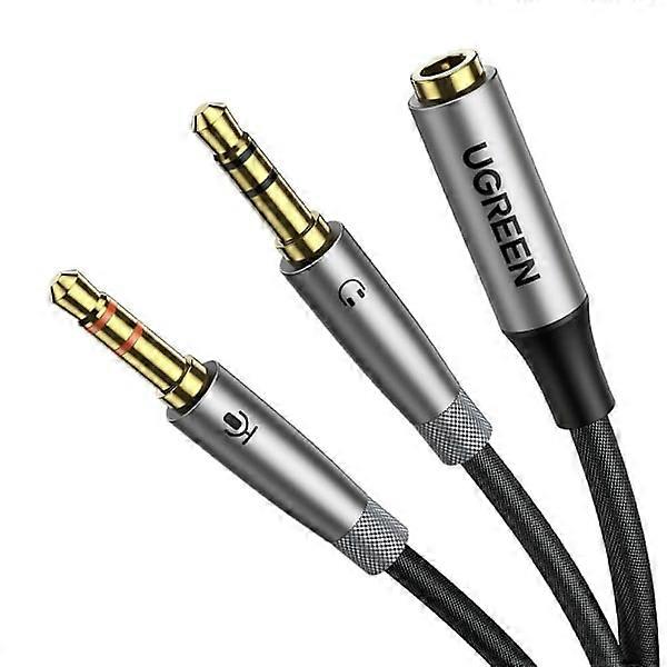 Ugreen 2x 3.5mm mini-jack AUX cable - Silver