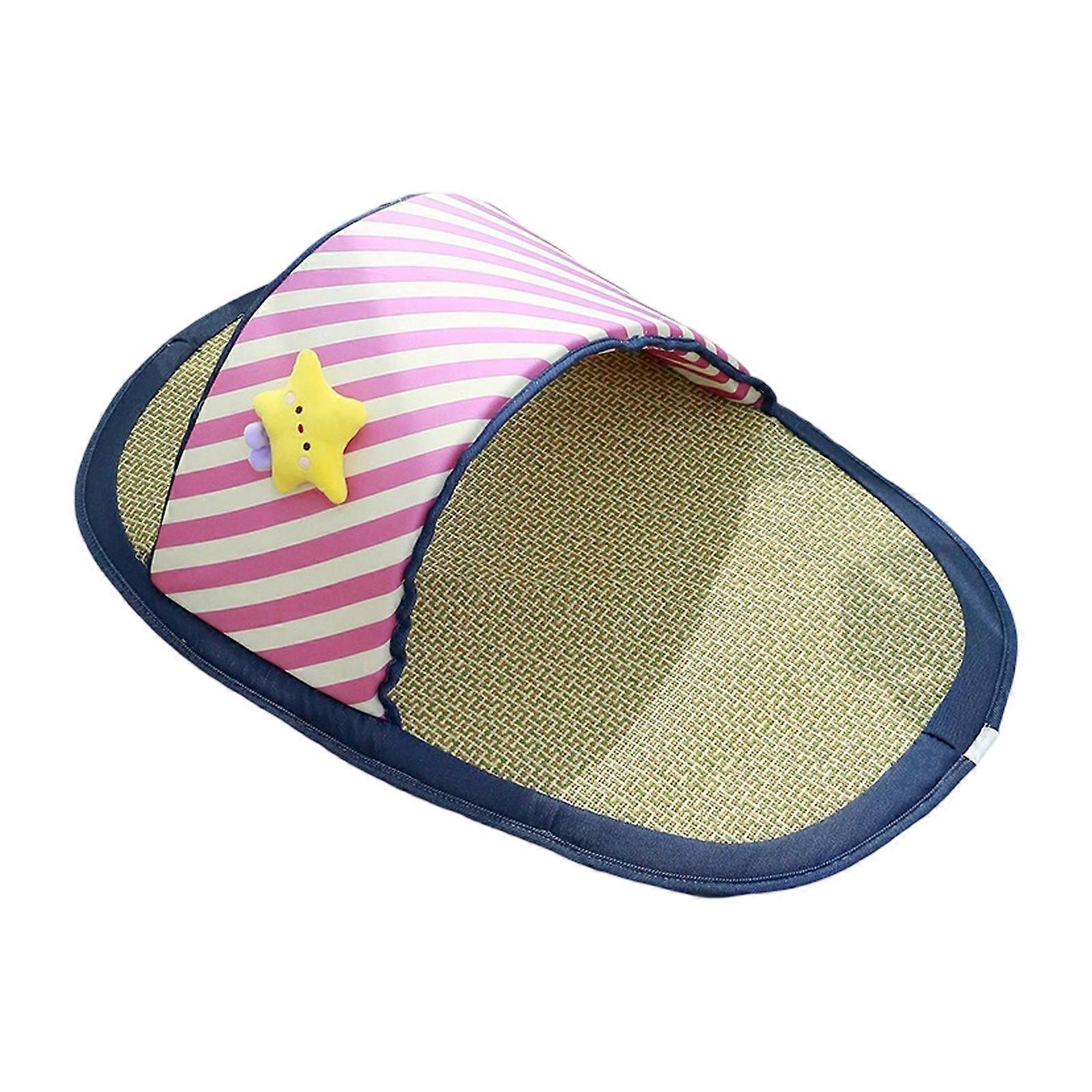 Cooling Pet Mat With Breathable Design For Dog Cats Comfortable Sleep Bed Heat Resistant Slipper Shape Resting Pad  S