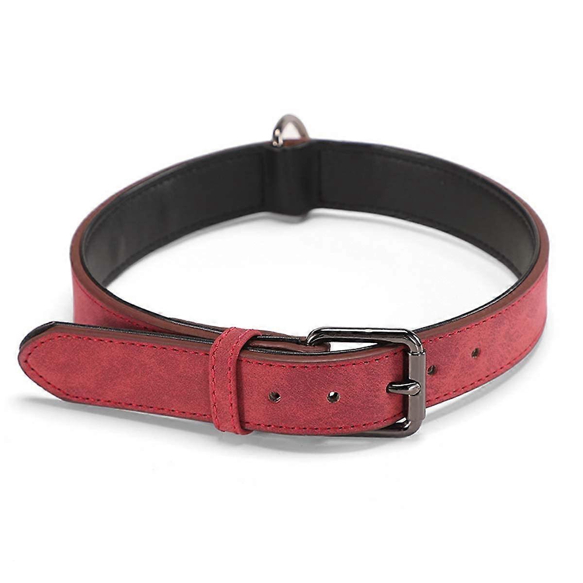 Leather Dog Collar, Adjustable Durable Nylon Custom Engraved with Metal Buckle, Design Your Unique Pet ID Collars (XS, S, M, L)