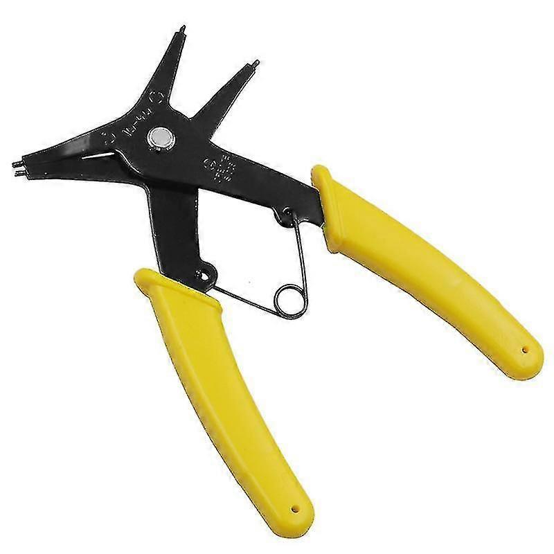 Ring Pliers Tools 4 Way Type Multifunctional Ring Plier.(yellow+black)(1pcs)