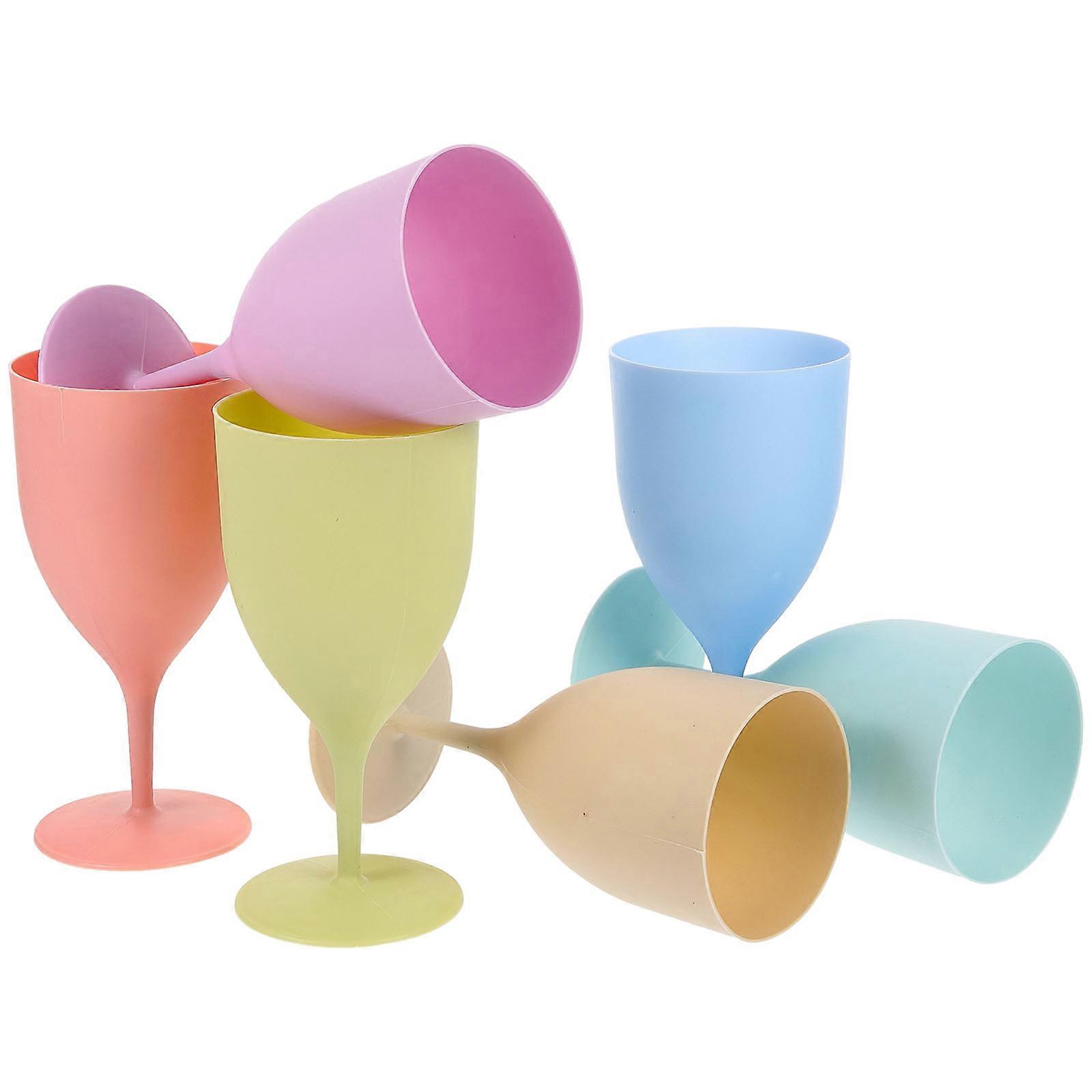 6pcs Glasses Liquor Cups Cocktail Goblets Decorative Juice Glasses