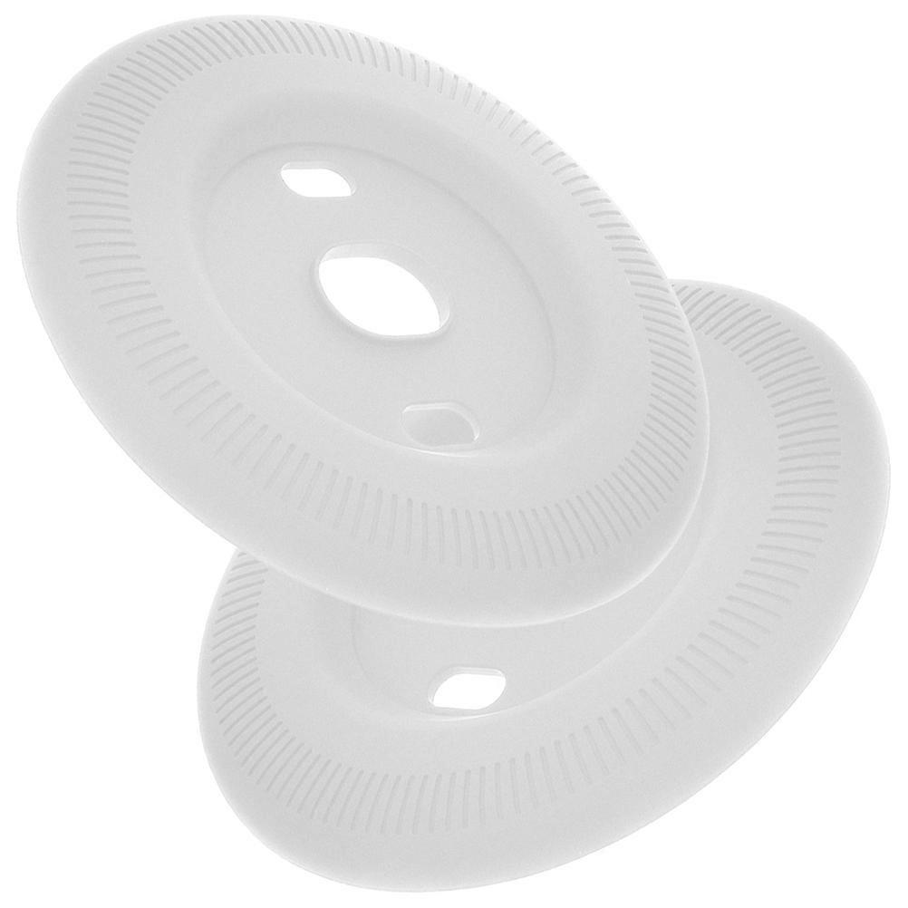 Silicone Thermostat Wall Plate Cover for Home Use White Color Modern Design Fits Most Devices 2pcs