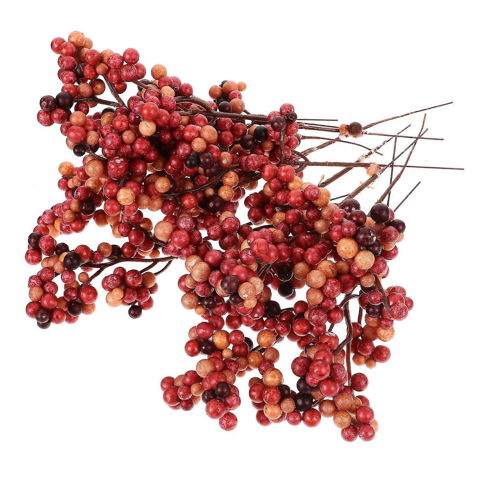 Here's a polished product description based on the details you provided:
**12pcs Artificial Christmas Berry Stems – Vibrant Warm Colored Plastic