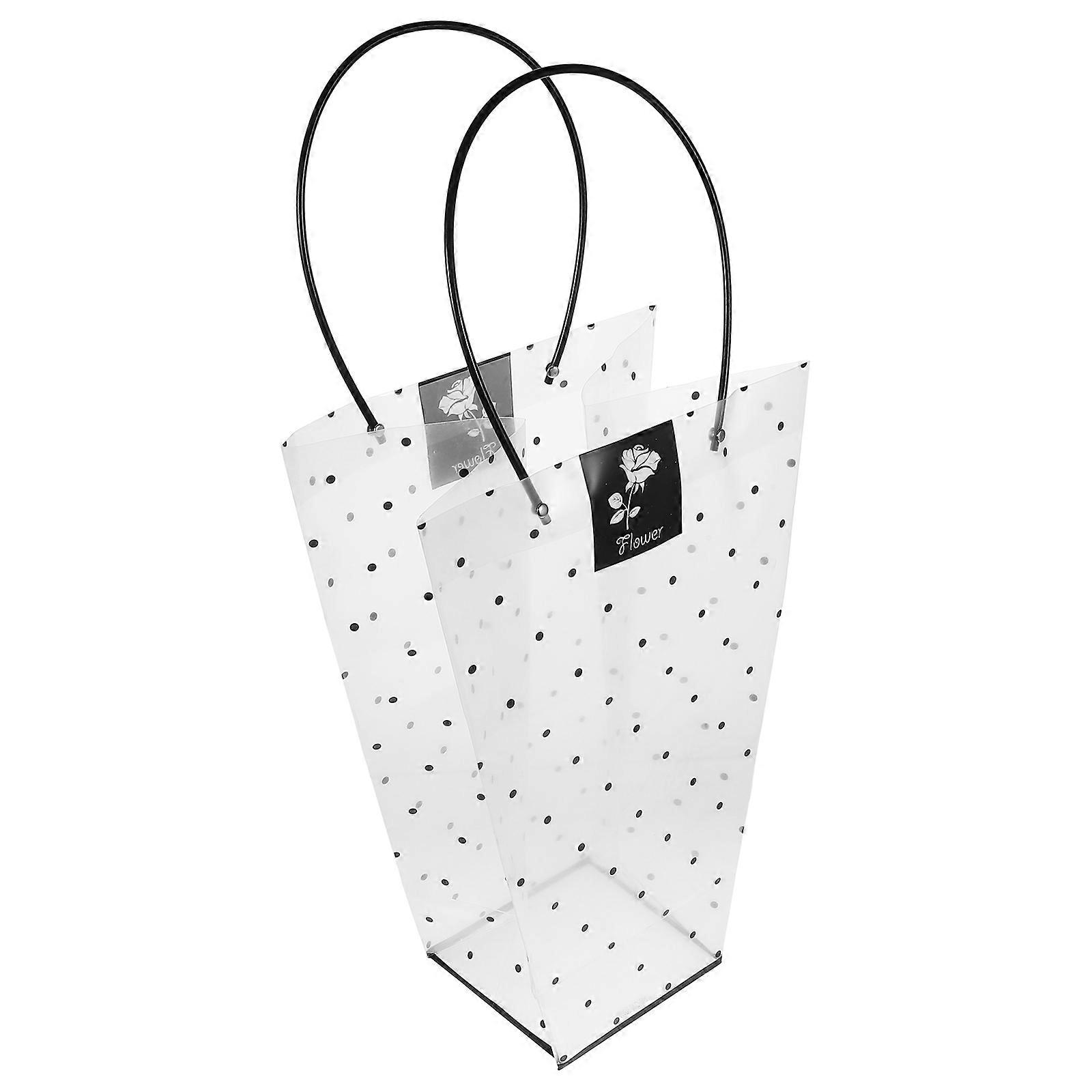 Transparent Flower Packaging Bag with Handle for Packaging