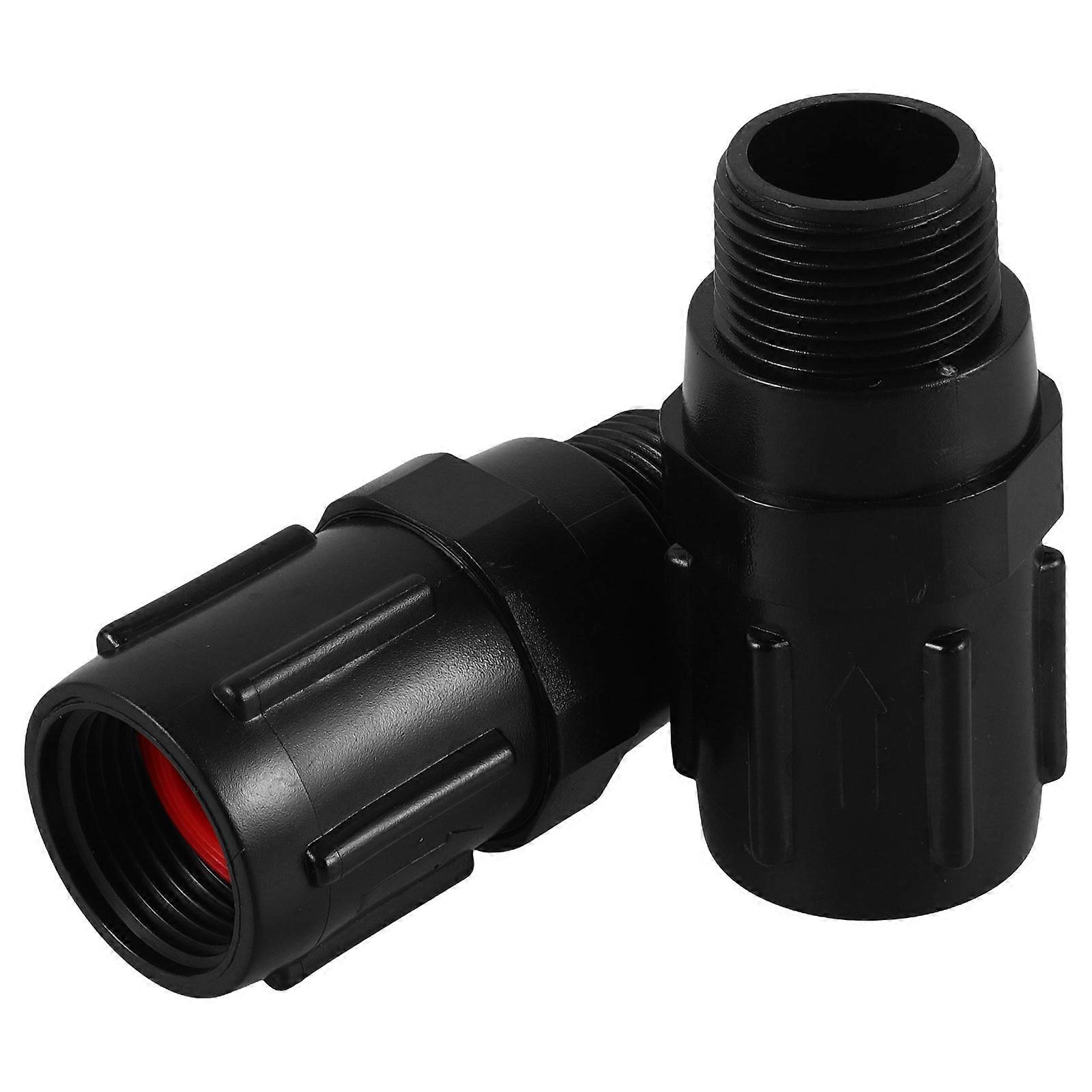 Black Plastic Faucet Adapter for Sink to Hose Connection with Easy Installation and Secure Fastening 2pcs