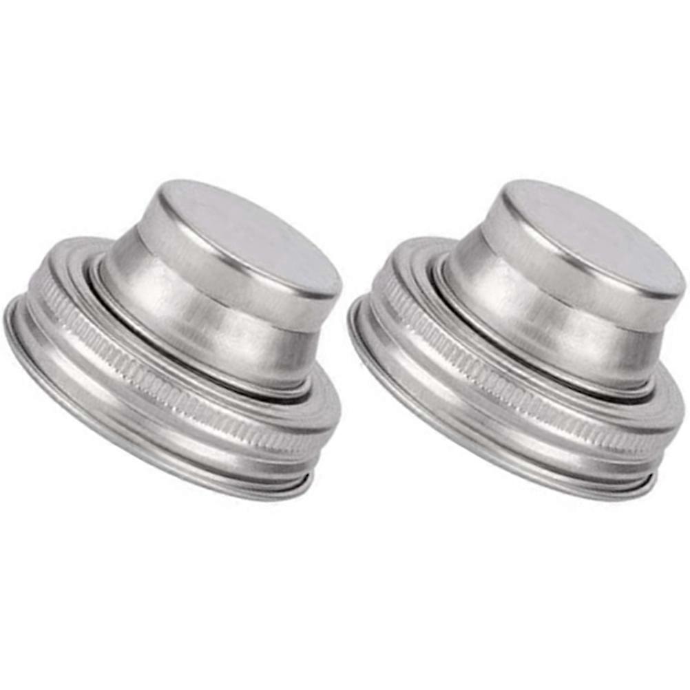 Stainless Steel Mason Jar Lids for Home Use Silver Color and Easy to Store 2 Pieces
