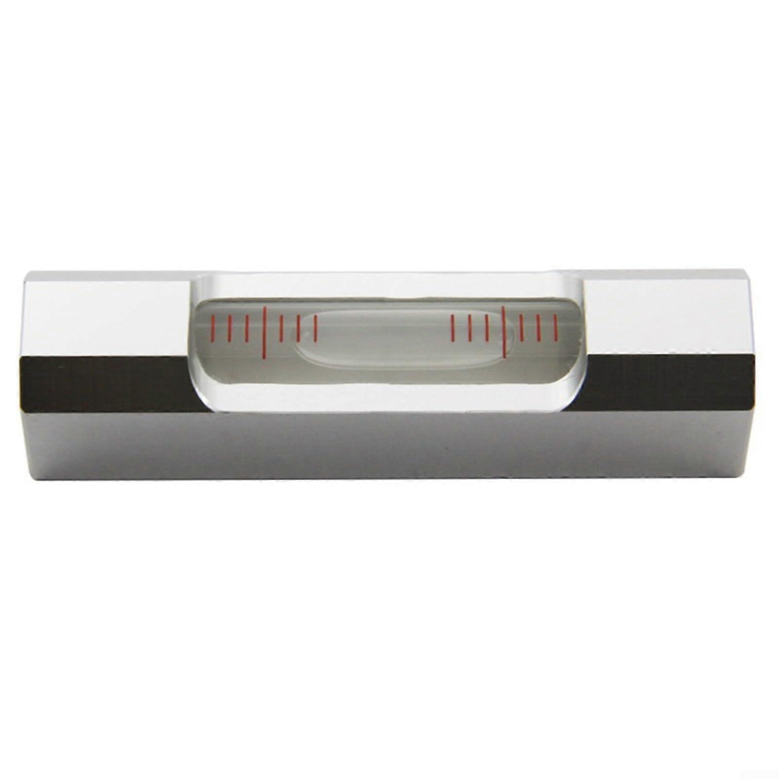 Metal Strip Mechanical Leveler 0.02mm Precision Measuring Tool for Construction, Tiling, DIY Projects, 85x20x20mm Silver
