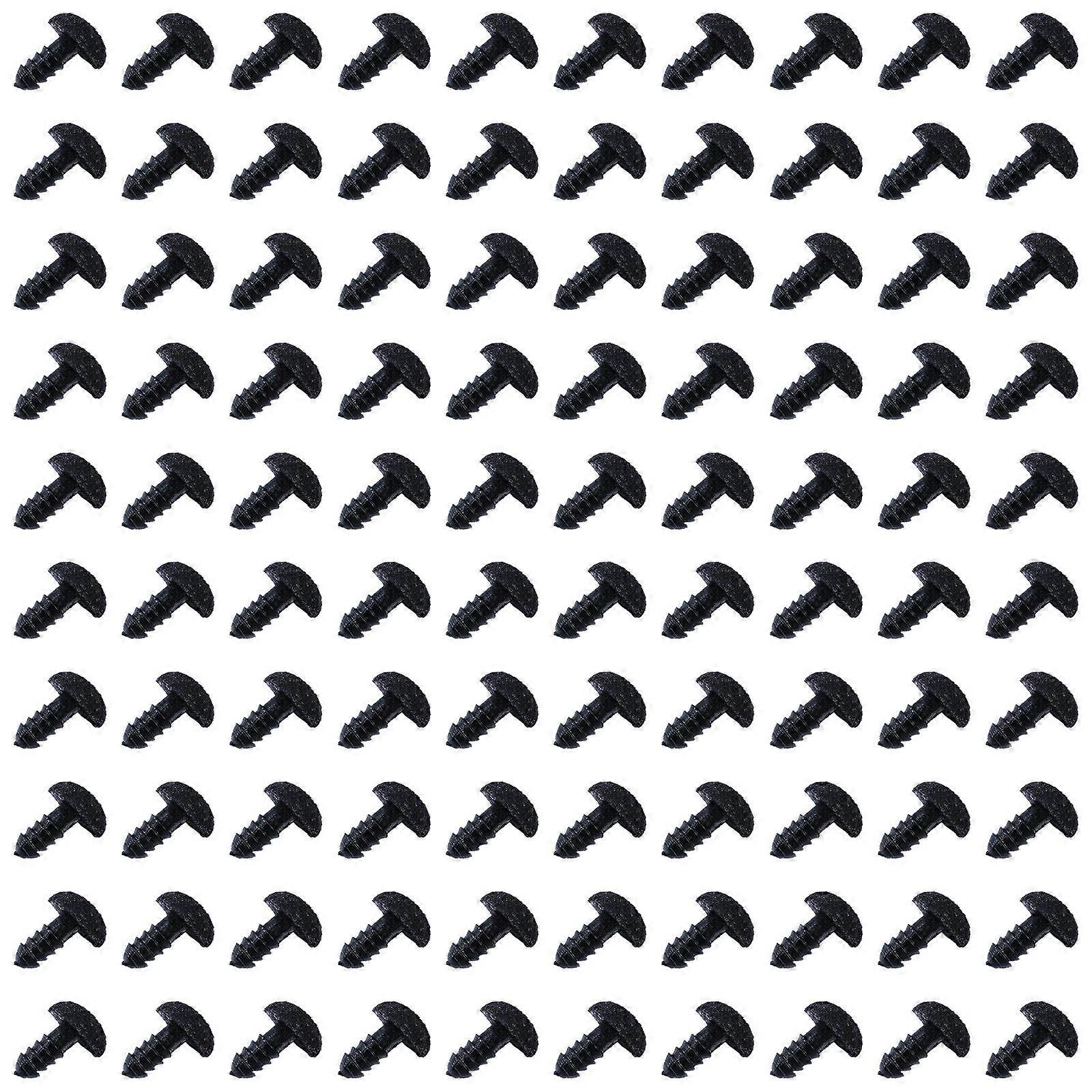 Flocking Triangle Nose Black 100Pcs ABS Toy Nose for DIY Doll Making with Non-Toxic Flocking