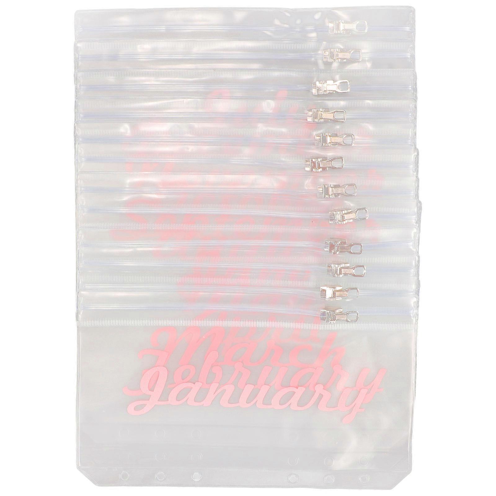 Document Storage Cash Envelopes Rectangular 6-hole Design PVC 12Set