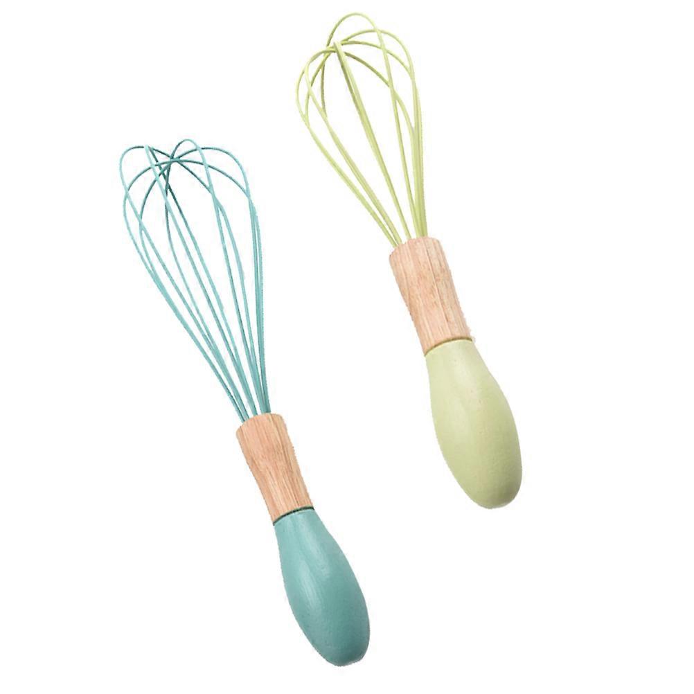 Egg Mixer Manual Silicone Whisk for Blending Stirring Home Users 10-Inch and 12-Inch Balloon Shape 2Pcs