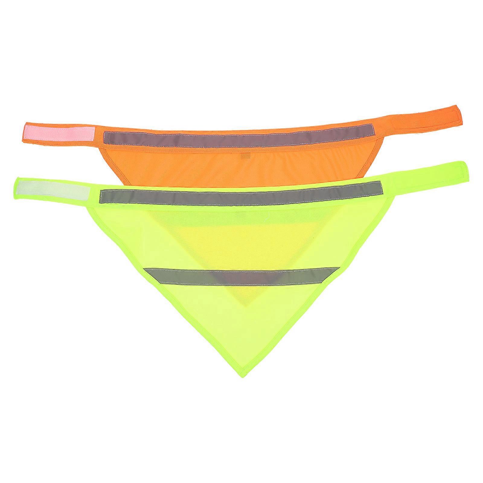 Reflective Dog Safety Bandanas High Visibility Pet Scarves for Night Walking, Hunting, and Camping Easy Clean Dog Bibs Random Color