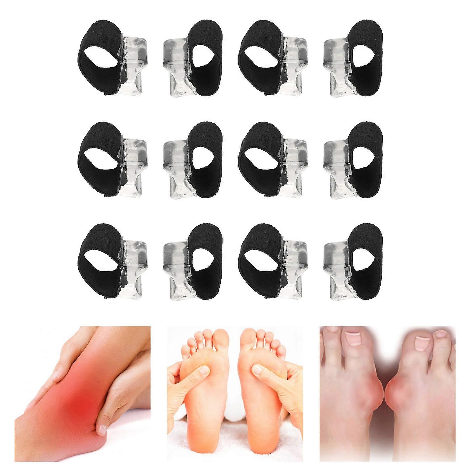 6 Pairs Toe Spacers Separators Soft Flexible Skin Friendly Overlapping Bunion Corrector for Men and Women L 